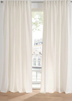 bonprix bonprix Cortina con aspecto de lino y poliéster reciclado (1 unidad)