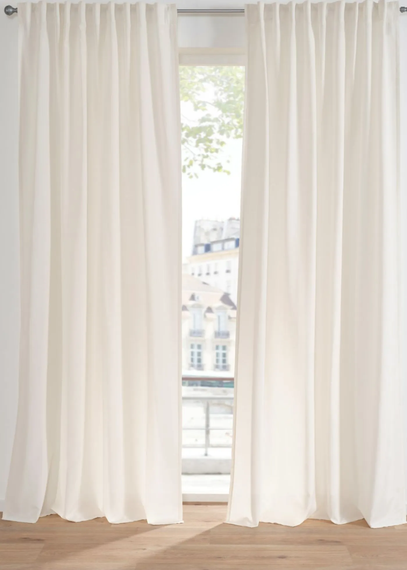 bonprix bonprix Cortina con aspecto de lino y poliéster reciclado (1 unidad)