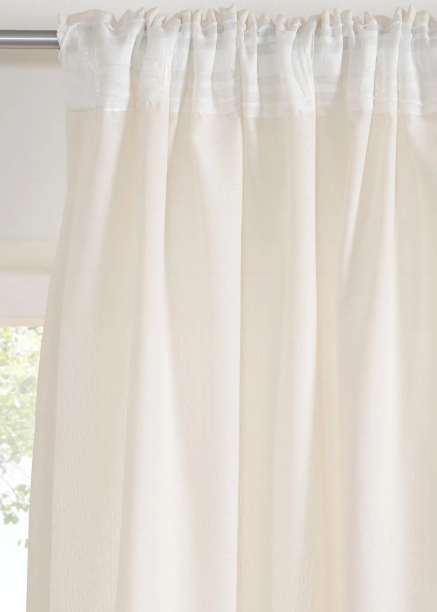 bonprix bonprix Cortina con aspecto de lino y poliéster reciclado (1 unidad)