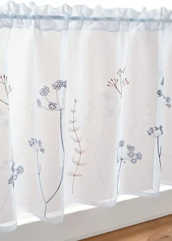 bonprix bonprix Primavera|Visillos>Cortina con bordado Blanco-gris