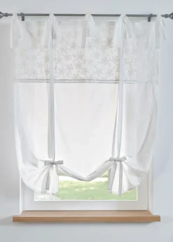 bonprix bonprix Cortinas Baratas|Estores Romanos>Cortina con bordado Blanco