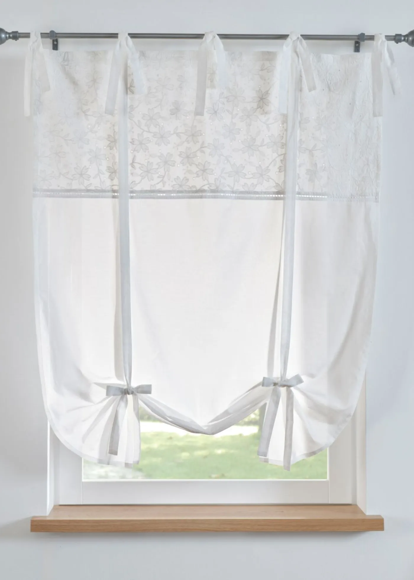 bonprix bonprix Cortinas Baratas|Estores Romanos>Cortina con bordado Blanco