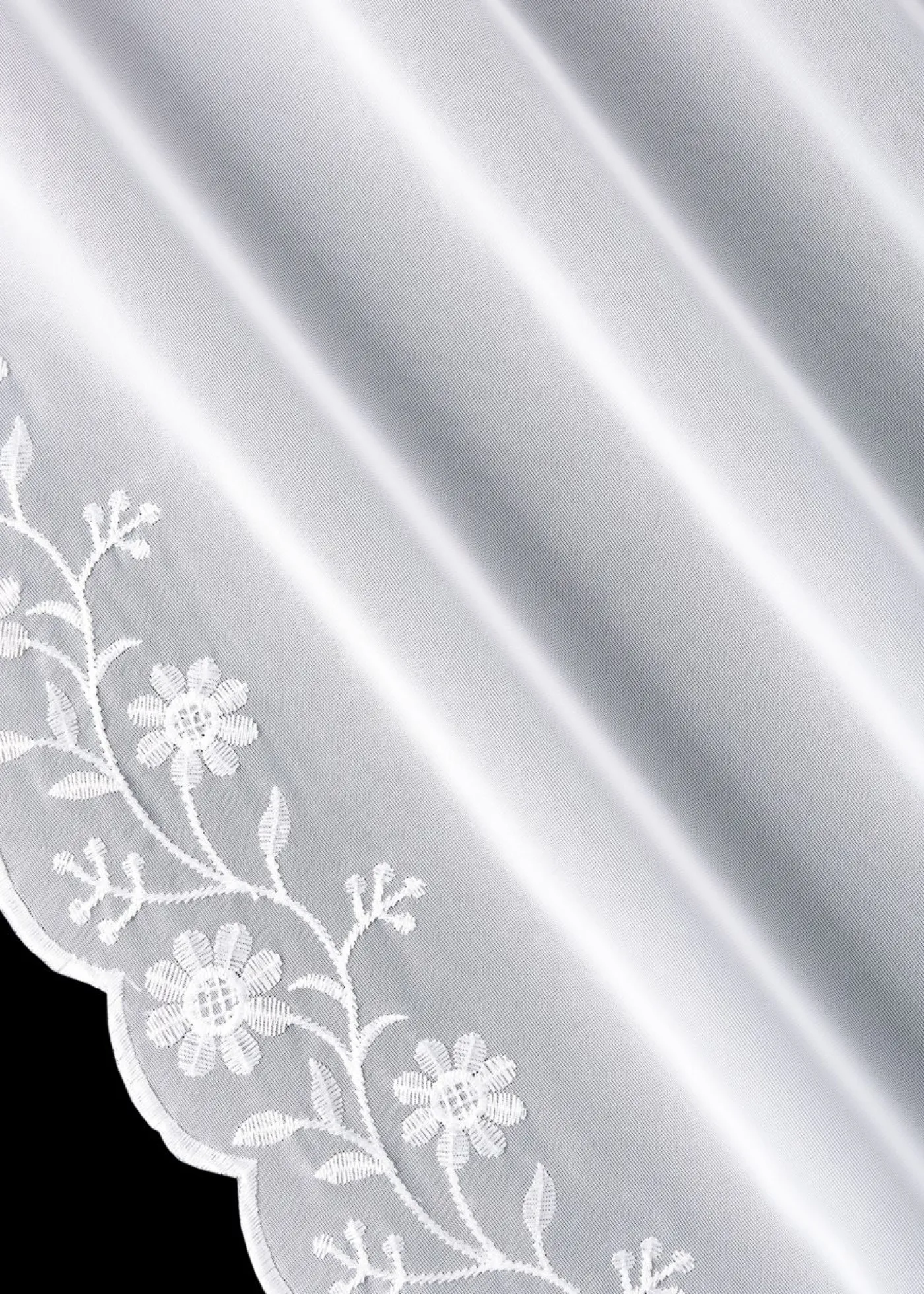 bonprix bonprix Muebles De Sala De Estar·Cortinas De Salón|Todas Las Cortinas>Cortina con bordado, incluye alzapaños (1 unidad) Blanco