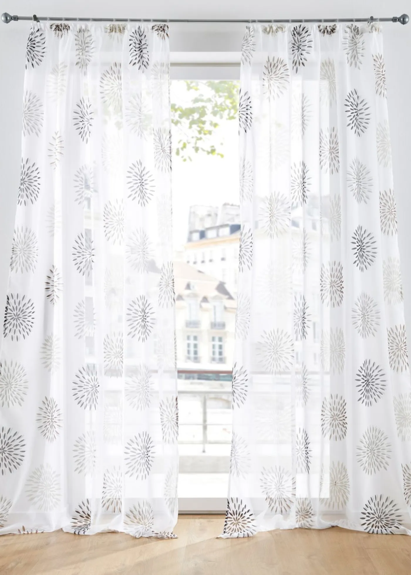 bonprix bonprix Cortina con círculos, también en tamaño extralargo (1 unidad)