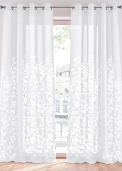 bonprix bonprix Cortina con diseño láser de hojas (1 unidad)