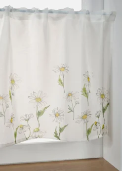 bonprix bonprix Primavera|Cortinas De Primavera>Cortina con estampado de flores Blanco-verde