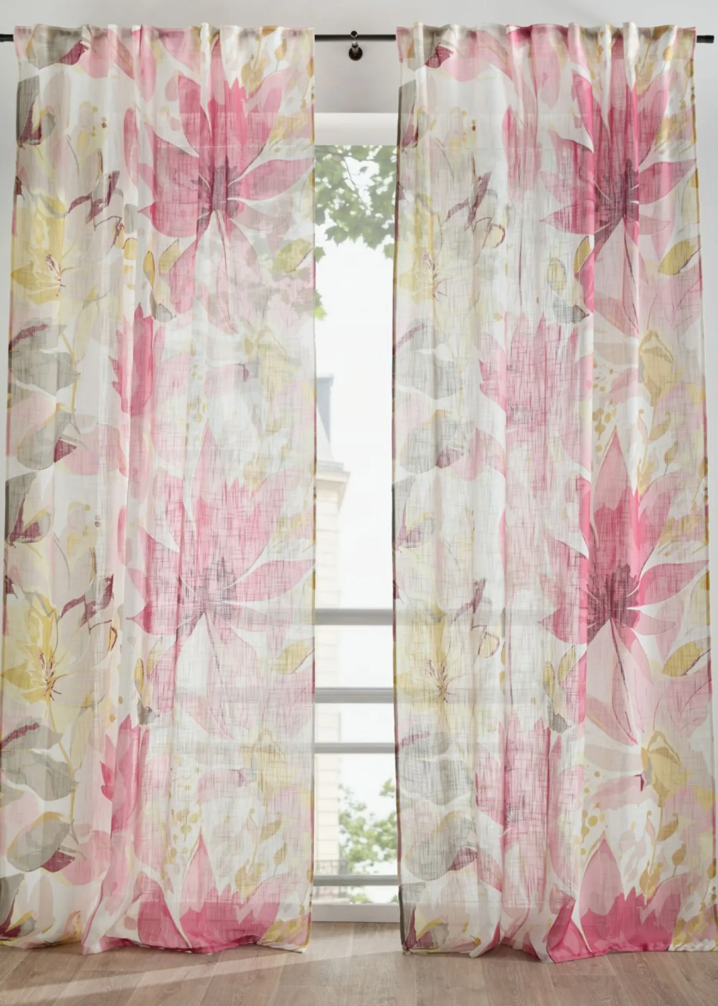 bonprix bonprix Cortina con estampado de flores (1 unidad)