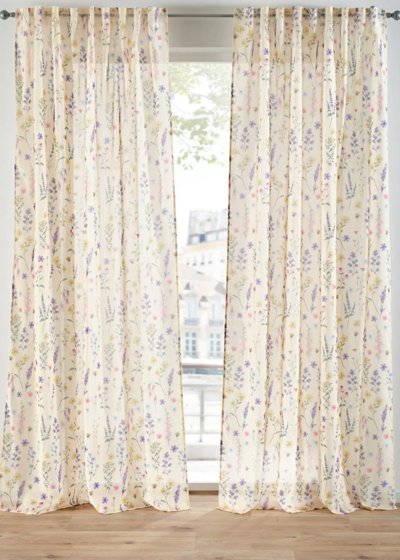 bonprix bonprix Cortina con estampado floral (2 unidades)