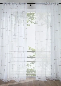 bonprix bonprix Todas Las Cortinas>Cortina con estampado (1 unidad) Crema-marrón