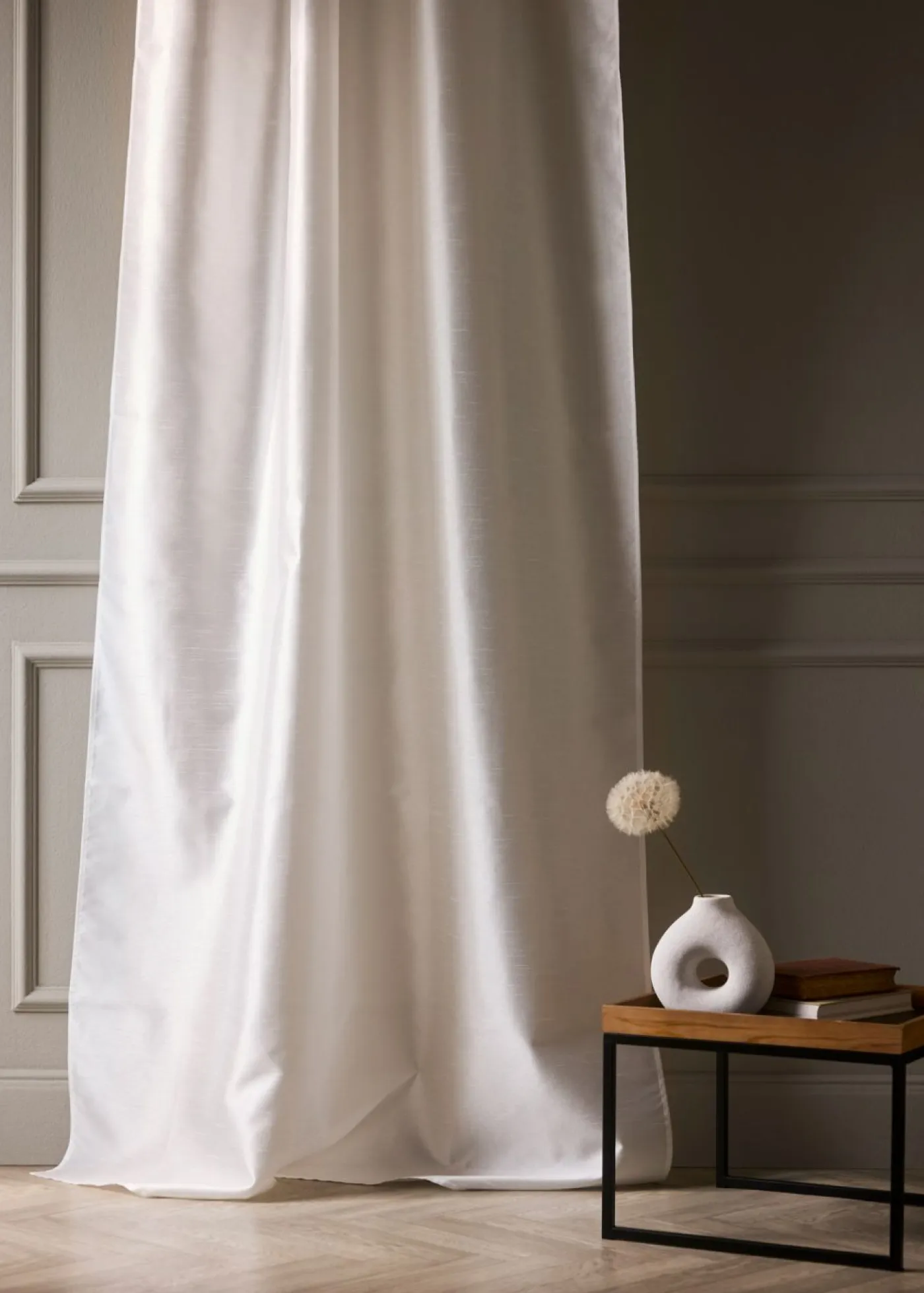 bonprix bonprix Muebles De Sala De Estar·Cortinas De Salón|Cortinas Baratas>Cortina con ligero efecto brillante, también en tamaño extralargo (1 unidad) Crema