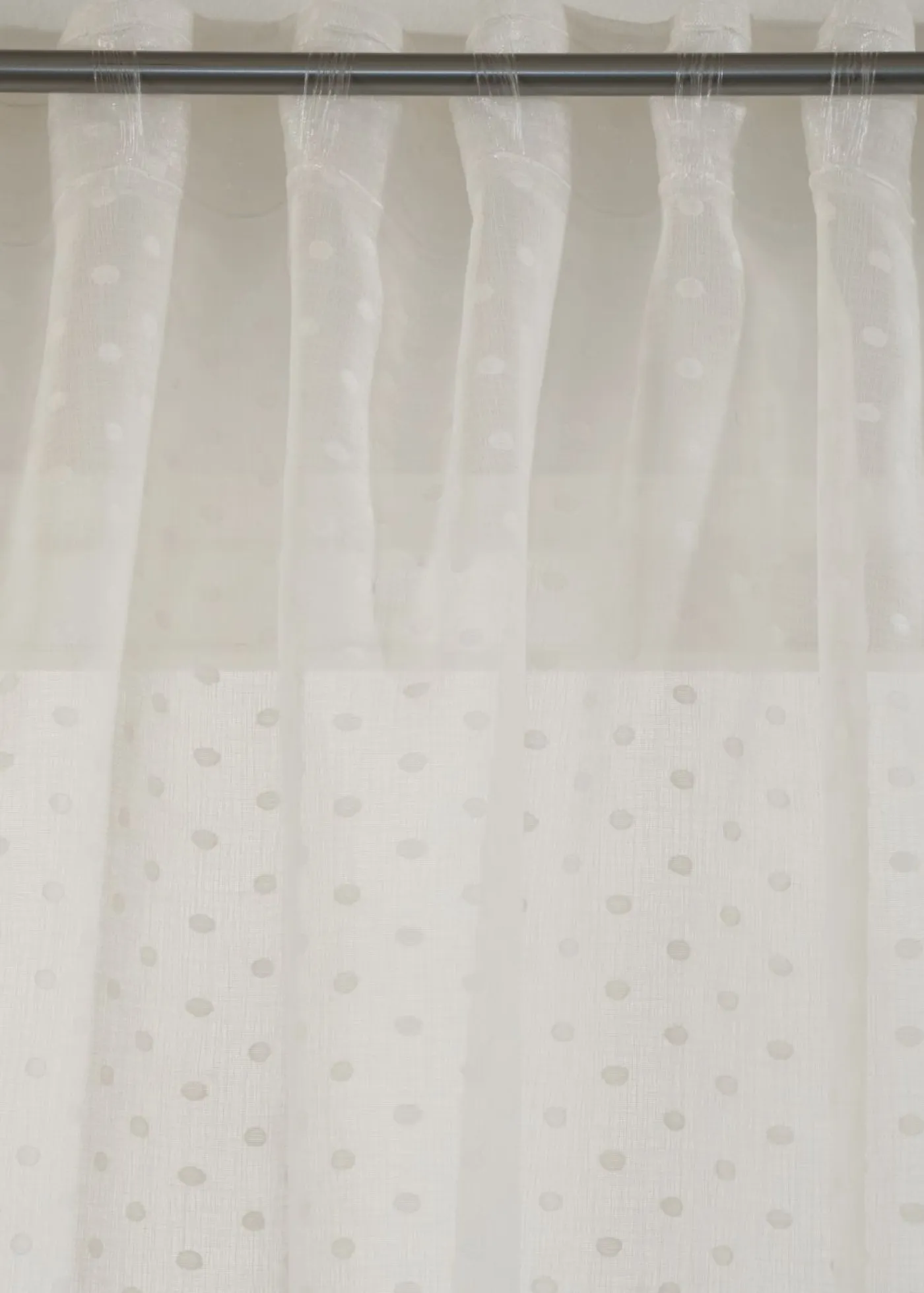 bonprix bonprix Muebles De Sala De Estar·Cortinas De Salón|Todas Las Cortinas>Cortina con lunares de jacquard (1 unidad) blanco topos