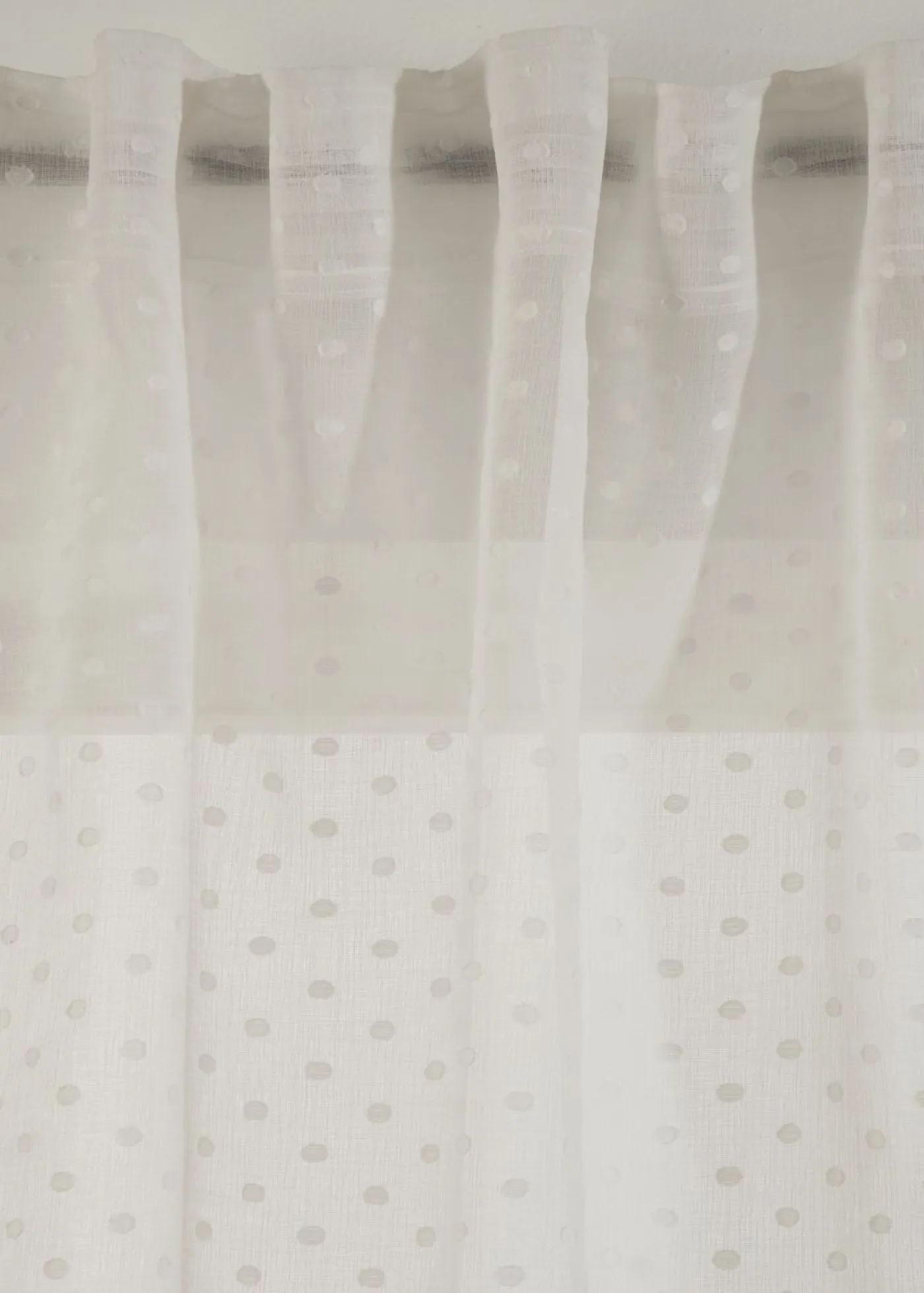 bonprix bonprix Muebles De Sala De Estar·Cortinas De Salón|Todas Las Cortinas>Cortina con lunares de jacquard (1 unidad) blanco topos