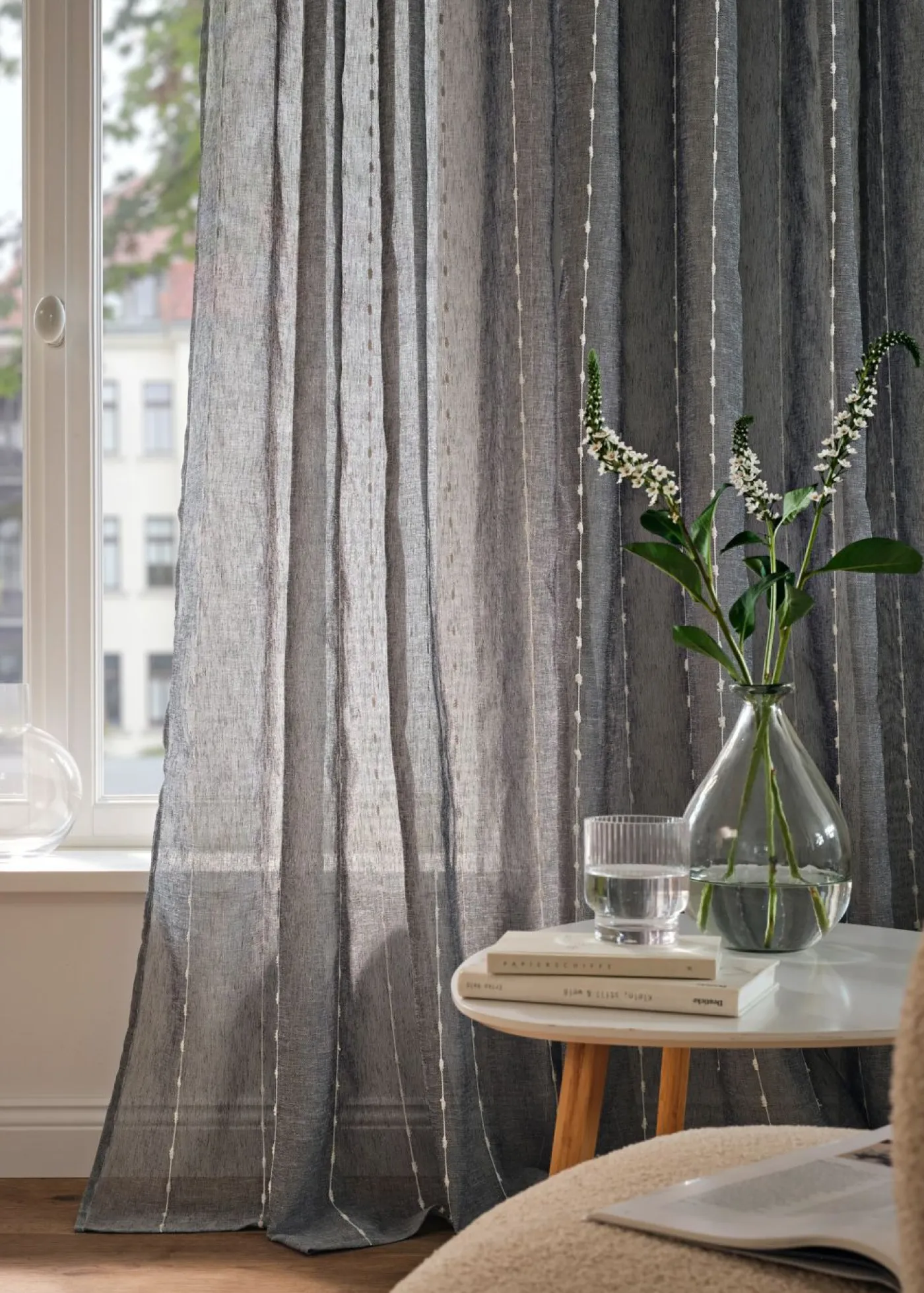 bonprix bonprix Cortina con rayas tejidas (1 unidad)