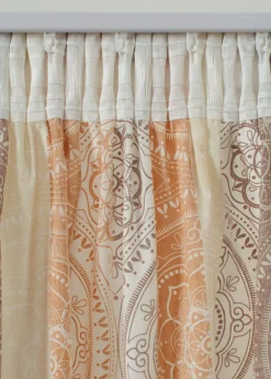 bonprix bonprix Muebles De Sala De Estar·Cortinas De Salón|Cortinas Baratas>Cortina con rayas y poliéster reciclado (1 unidad) naranja-rojo con rayas