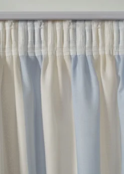 bonprix bonprix Muebles De Sala De Estar·Cortinas De Salón|Primavera>Cortina con rayas y poliéster reciclado (1 unidad) azul/crema rayas verticales