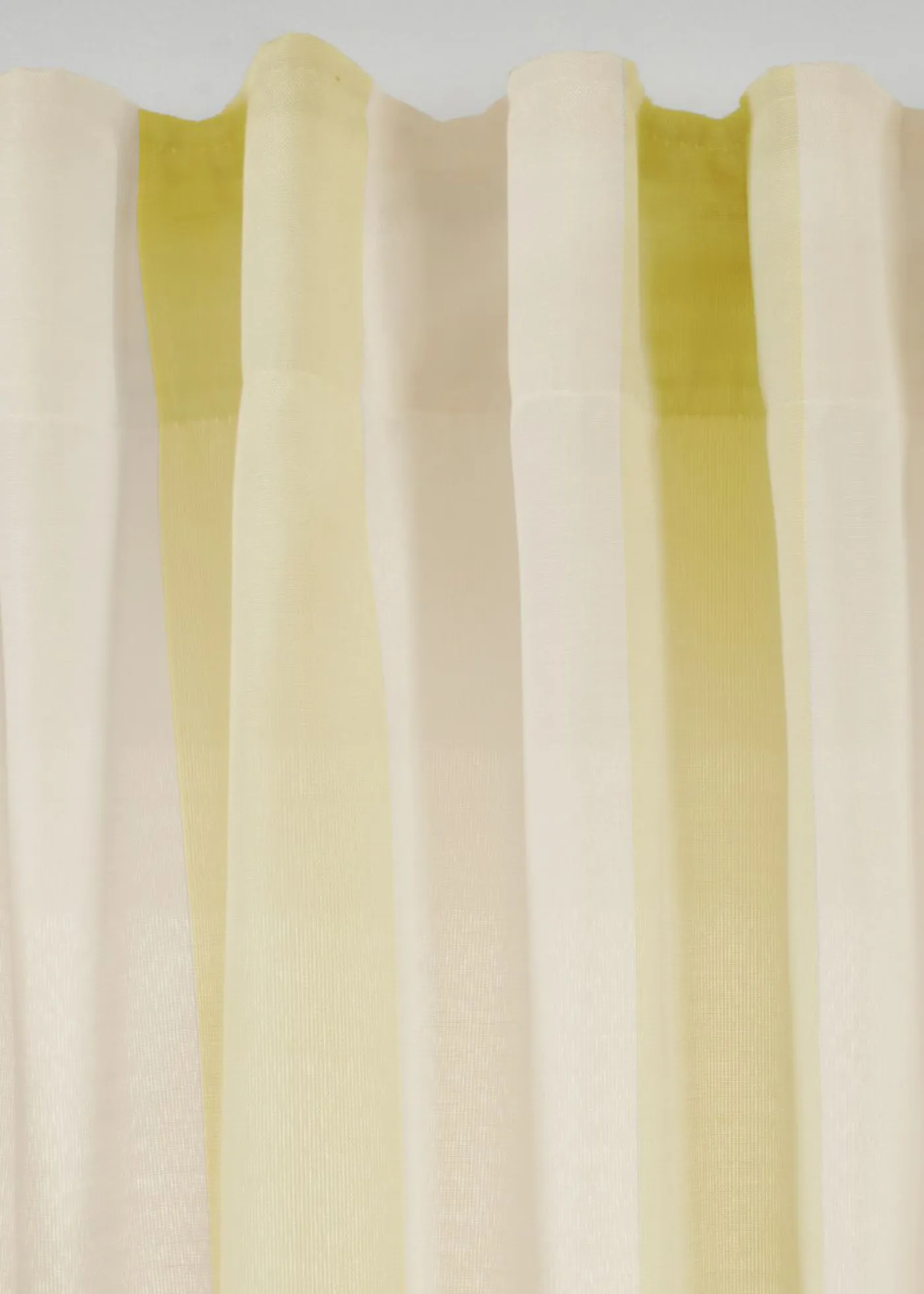 bonprix bonprix Muebles De Sala De Estar·Cortinas De Salón|Primavera>Cortina con rayas y poliéster reciclado (1 unidad) amarillo/blanco rayas verticales