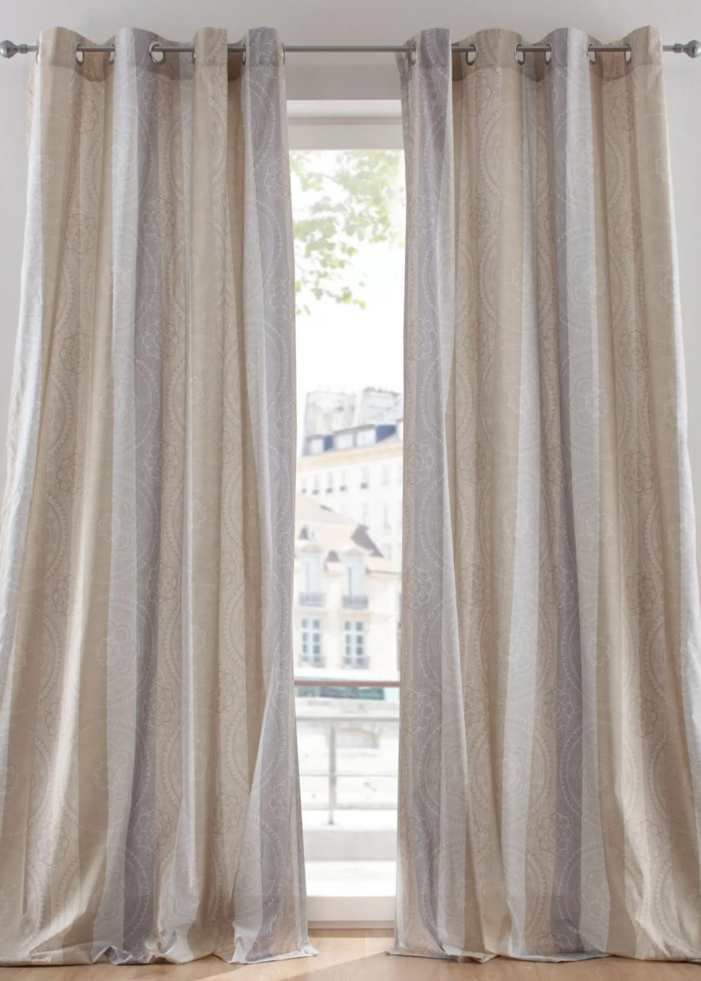 bonprix bonprix Cortina con rayas y poliéster reciclado (1 unidad)