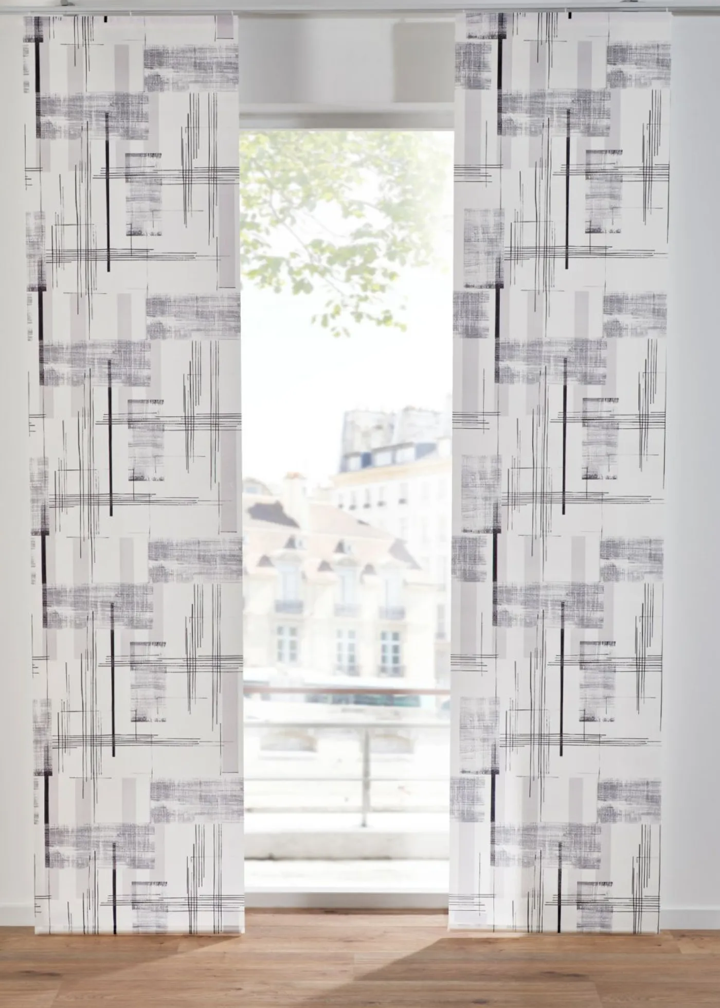 bonprix bonprix Estores>Cortina corredera con impresión gráfica (1 unidad) Gris