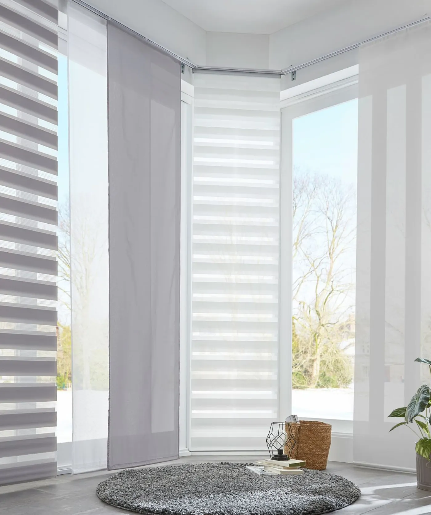 bonprix bonprix Cortina corredera de Sablé con brillo ligero (1 unidad)