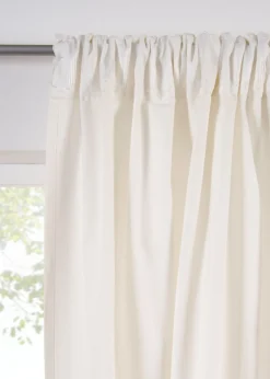 bonprix bonprix Muebles De Sala De Estar·Cortinas De Salón|Textiles Premium>Cortina de algodón orgánico, normal y extralarga (1 unidad) Gris