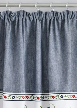 bonprix bonprix Muebles De Sala De Estar·Cortinas De Salón|Cortinas Para Dormitorio>Cortina de algodón orgánico con alzapaños (1 unidad) Azul a cuadros