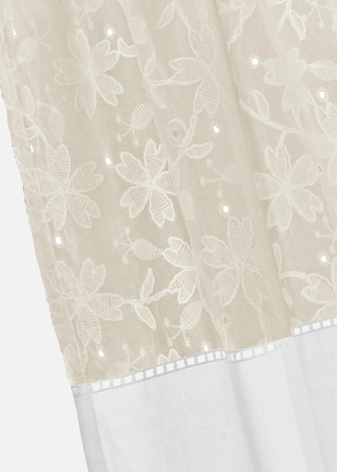 bonprix bonprix Cortina de algodón orgánico con bordado (1 unidad)