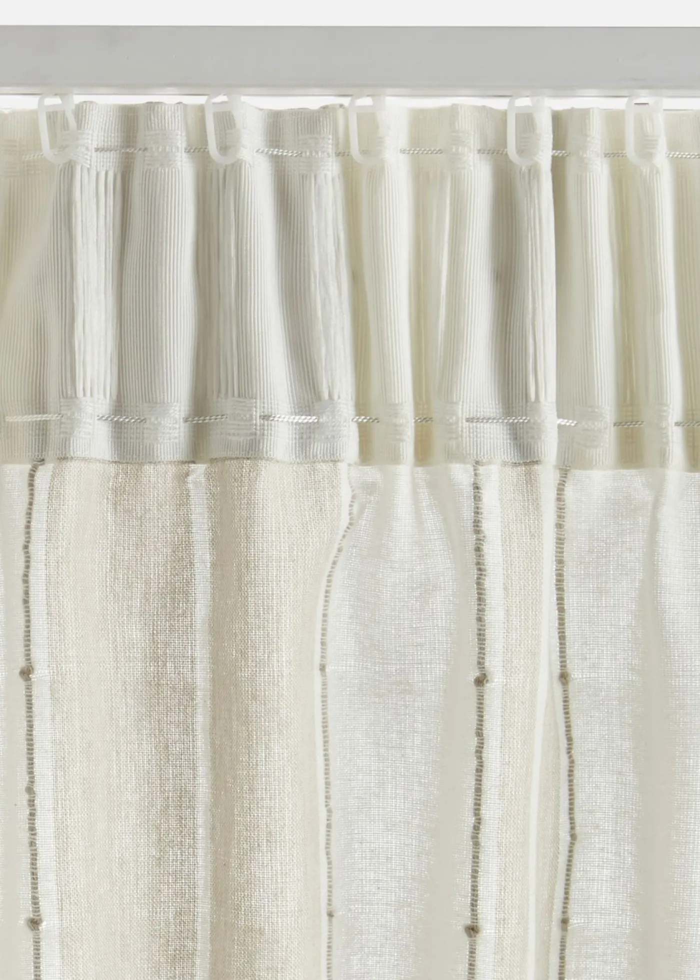 bonprix bonprix Cortina de algodón orgánico con rayas (1 unidad)