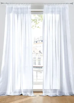bonprix bpc living bonprix collection Cortinas Baratas|Todas Las Cortinas>Cortina de estructura Batist fina (1 unidad) Blanco