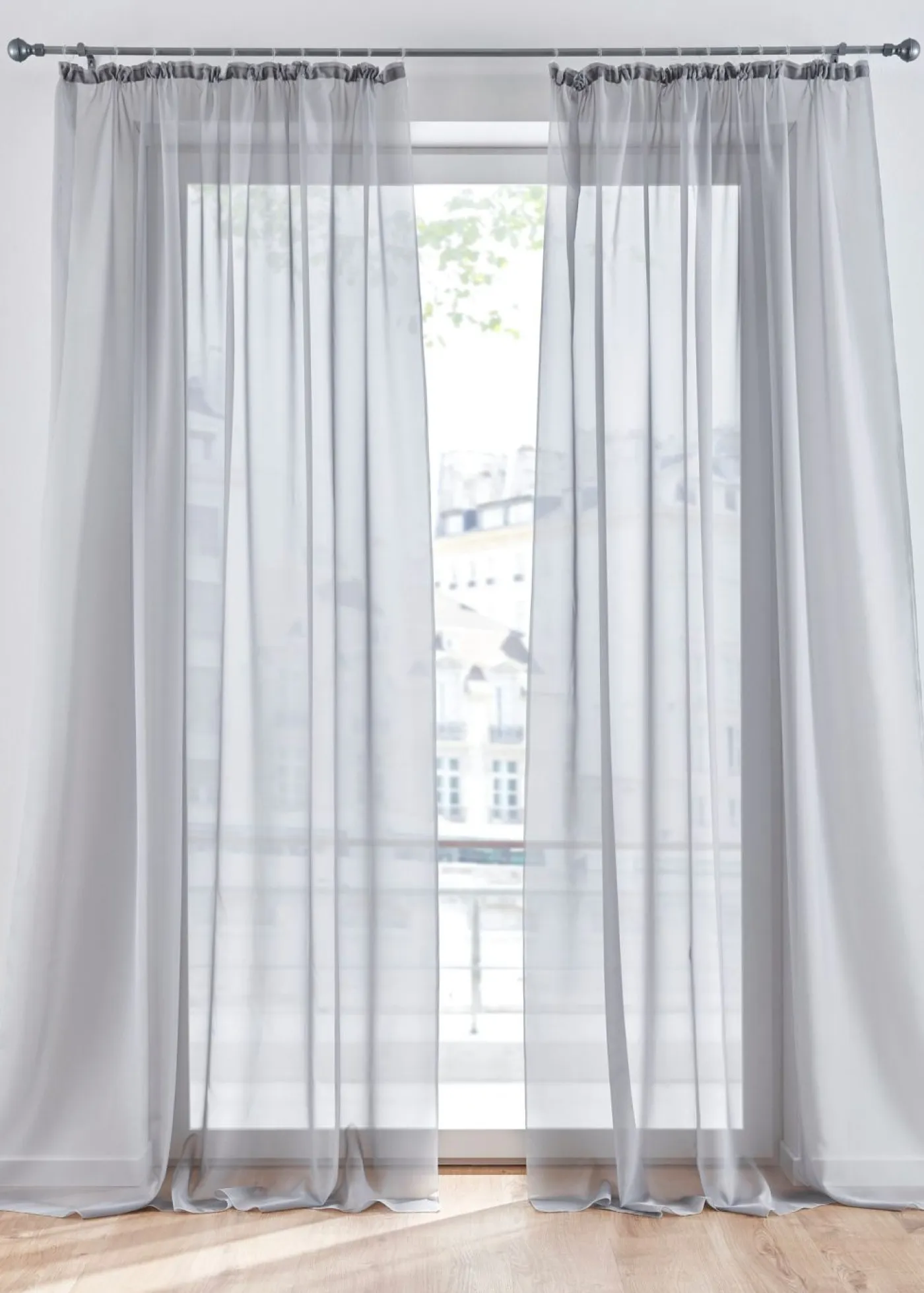 bonprix bonprix Muebles De Comedor·Cortinas Y Estores|Muebles De Sala De Estar·Cortinas De Salón>Cortina de gasa ligera (2 unidades) Plata