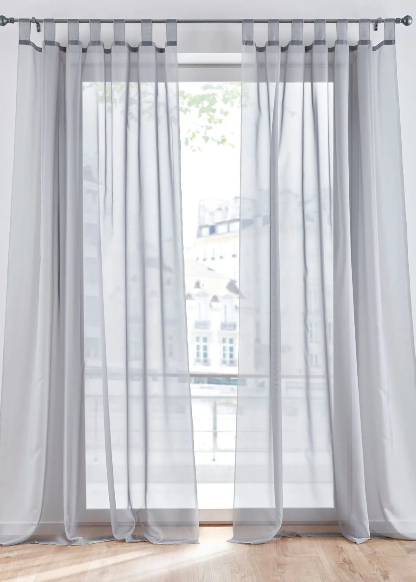 bonprix bonprix Muebles De Comedor·Cortinas Y Estores|Muebles De Sala De Estar·Cortinas De Salón>Cortina de gasa ligera (2 unidades) Plata