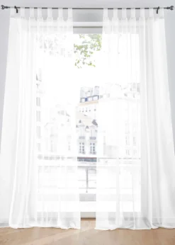 bonprix bonprix Muebles De Comedor·Cortinas Y Estores|Muebles De Sala De Estar·Cortinas De Salón>Cortina de gasa ligera (2 unidades) Blanco