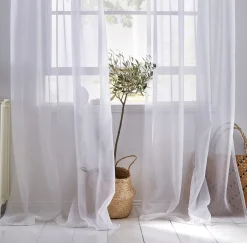 bonprix bonprix Muebles De Comedor·Cortinas Y Estores|Muebles De Sala De Estar·Cortinas De Salón>Cortina de gasa ligera (2 unidades) Blanco