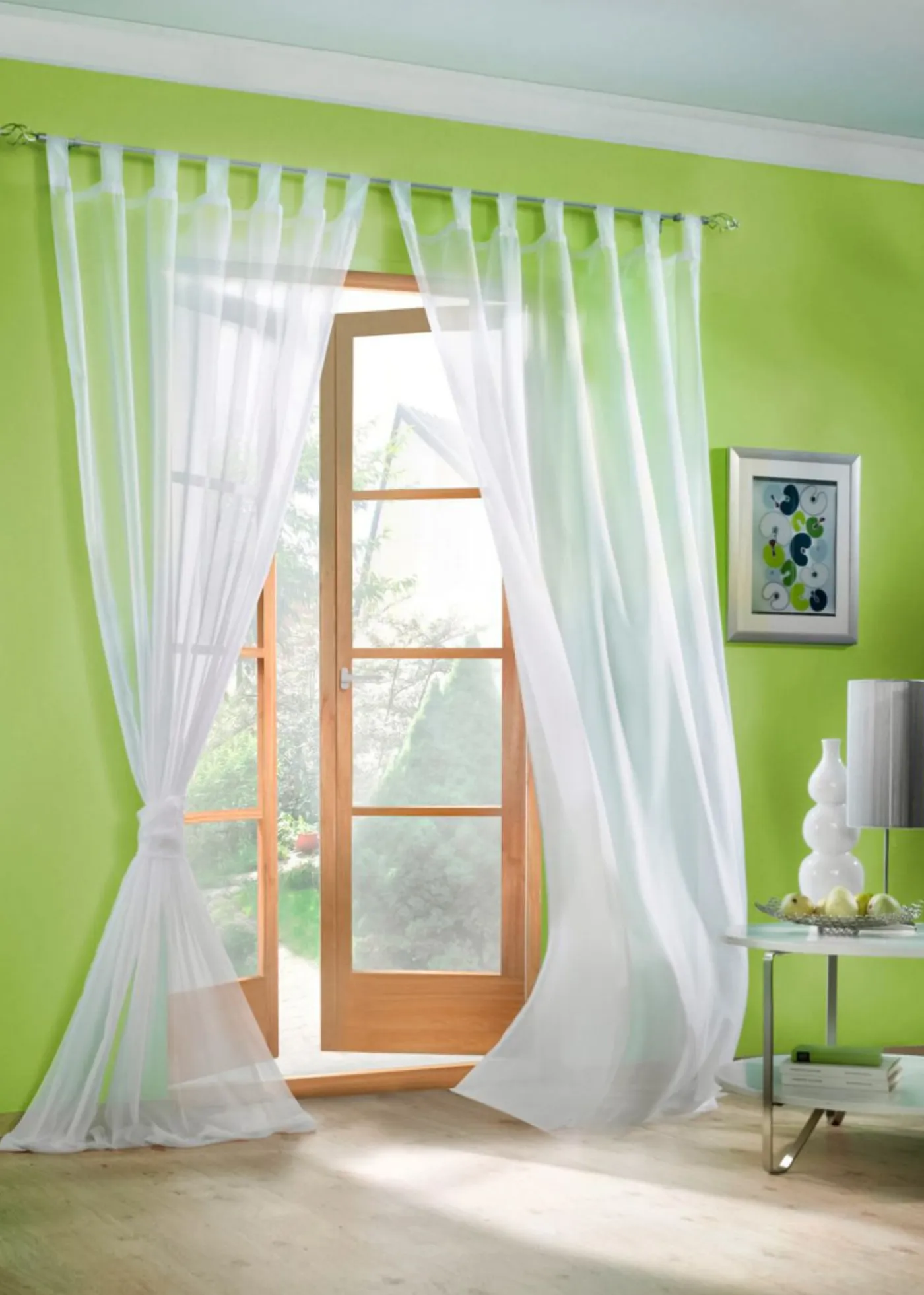 bonprix bonprix Muebles De Comedor·Cortinas Y Estores|Muebles De Sala De Estar·Cortinas De Salón>Cortina de gasa ligera (2 unidades) Blanco