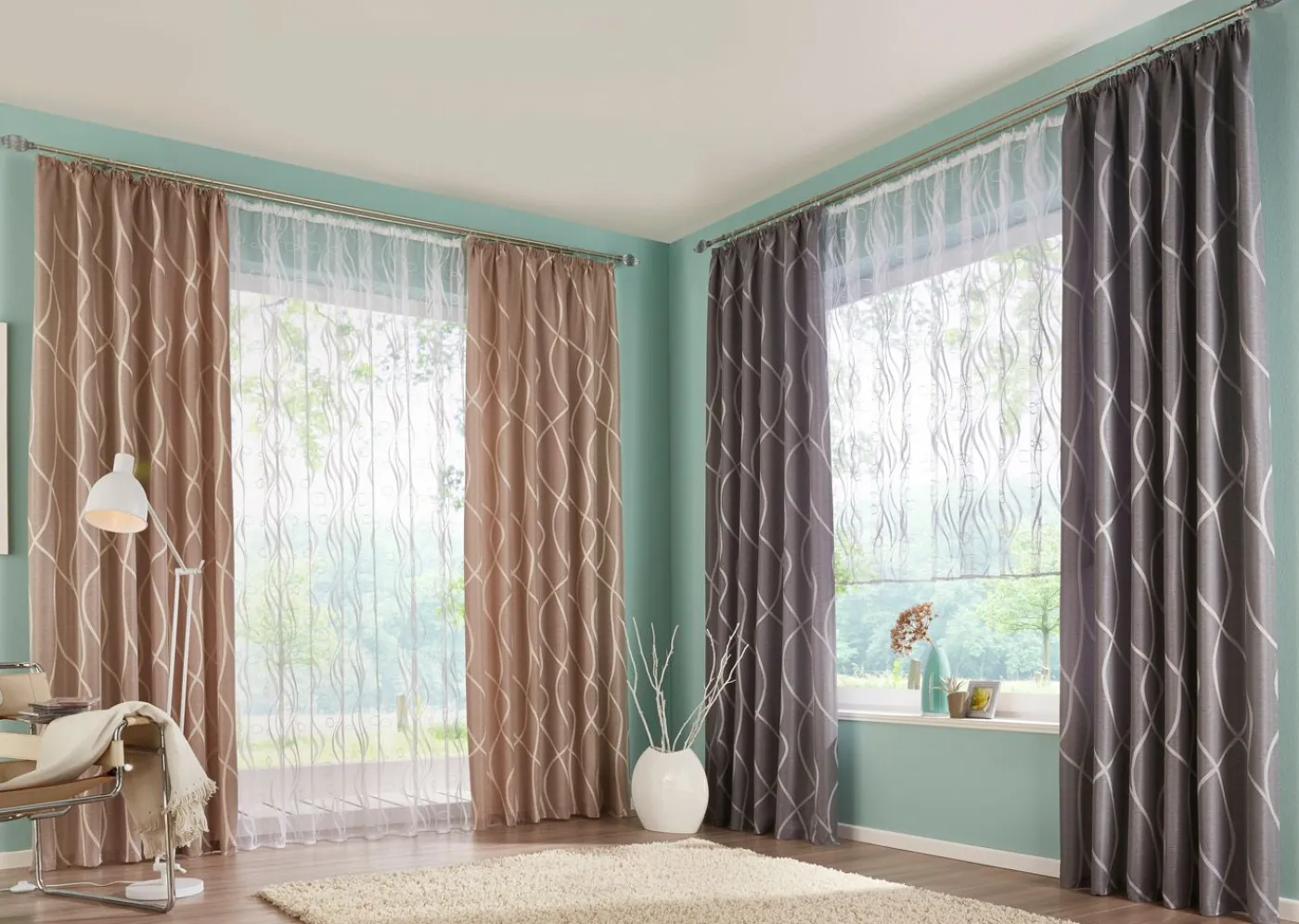 bonprix bonprix Cortina de jacquard