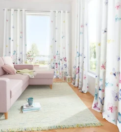 bonprix bonprix Cortina de microfibra con estampado de mariposas (1 unidad)