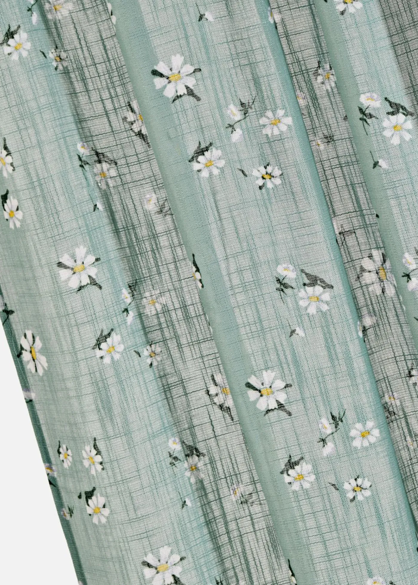 bonprix bonprix Muebles De Sala De Estar·Cortinas De Salón|Cortinas Para Dormitorio>Cortina de poliéster reciclado con estampado de flores (1 unidad) verde-blanco con flores