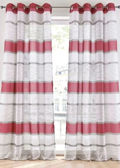 bonprix bonprix Cortinas Baratas|Todas Las Cortinas>Cortina de poliéster reciclado (1 unidad) Rojo