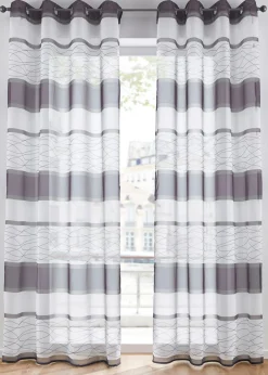 bonprix bonprix Cortinas Baratas|Todas Las Cortinas>Cortina de poliéster reciclado (1 unidad) Gris