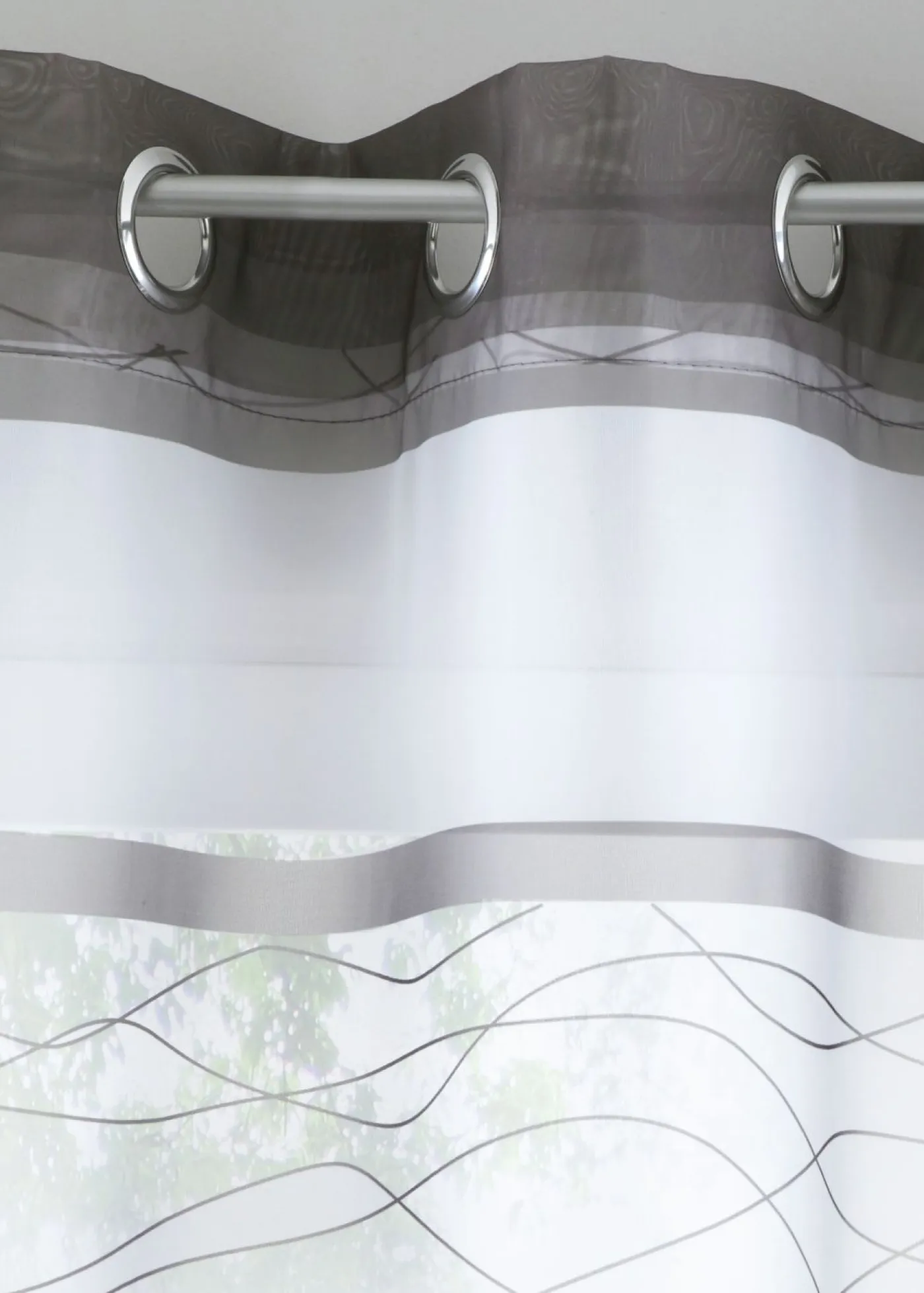 bonprix bonprix Cortinas Baratas|Todas Las Cortinas>Cortina de poliéster reciclado (1 unidad) Gris