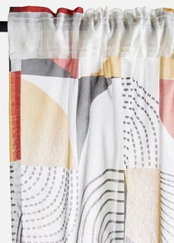 bonprix bonprix Muebles De Comedor·Cortinas Y Estores|Muebles De Sala De Estar·Cortinas De Salón>Cortina de poliéster reciclado (1 unidad) marrón marsala-arena tostado-gris oscuro-plata