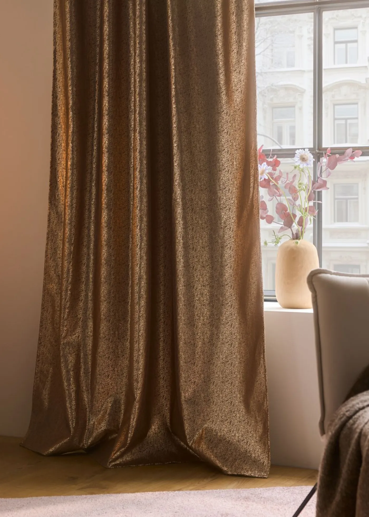 bonprix bonprix Cortina de terciopelo brillante, también en tamaño extralargo (1 unidad)