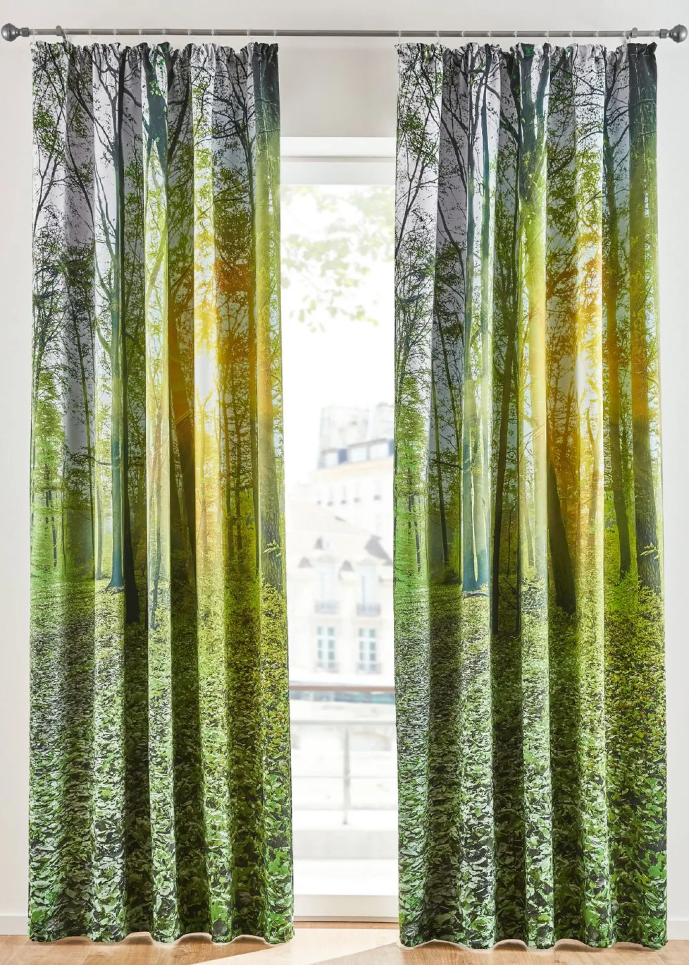 bonprix bonprix Cortina oscurecedora con motivo de bosque (1 unidad)