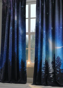 bonprix bonprix Cortina oscurecedora con motivo de cielo nocturno (2 unidades)