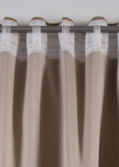 bonprix bonprix Muebles De Dormitorio·Cortinas Opacas|Cortinas Opacas>Cortina oscurecedora con estructura (1 unidad) marrón