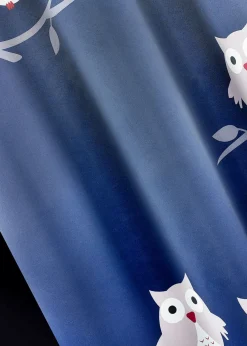 bonprix bonprix Cortinas Opacas|Cortinas Para Dormitorio>Cortina oscurecedora con búhos (1 unidad) Azul