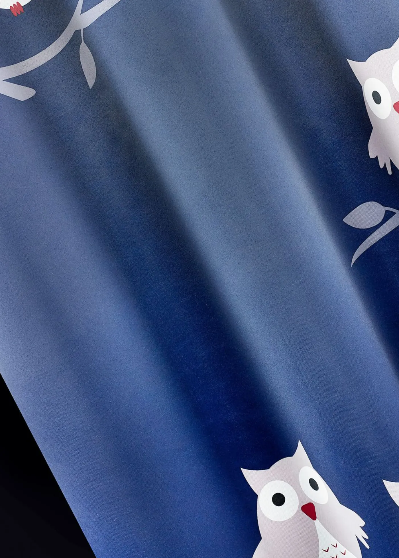 bonprix bonprix Cortinas Opacas|Cortinas Para Dormitorio>Cortina oscurecedora con búhos (1 unidad) Azul