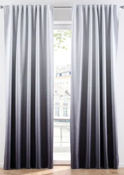 bonprix bonprix Muebles De Dormitorio·Cortinas Opacas|Cortinas Opacas>Cortina oscurecedora con degradado cromático (1 unidad) Gris
