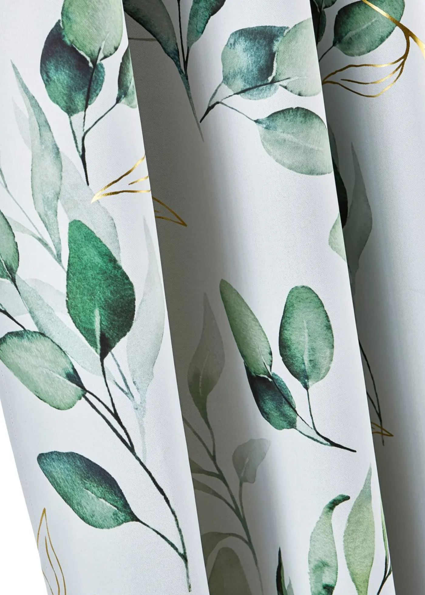 bonprix bonprix Muebles De Dormitorio·Cortinas Opacas|Cortinas Opacas>Cortina oscurecedora con estampado floral brillante (1 unidad) gris claro/oro/verde