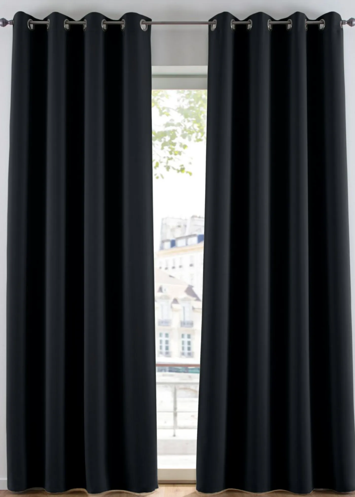bonprix bonprix Muebles De Dormitorio·Cortinas Opacas|Cortinas Opacas>Cortina oscurecedora en varios tamaños (1 unidad) Negro