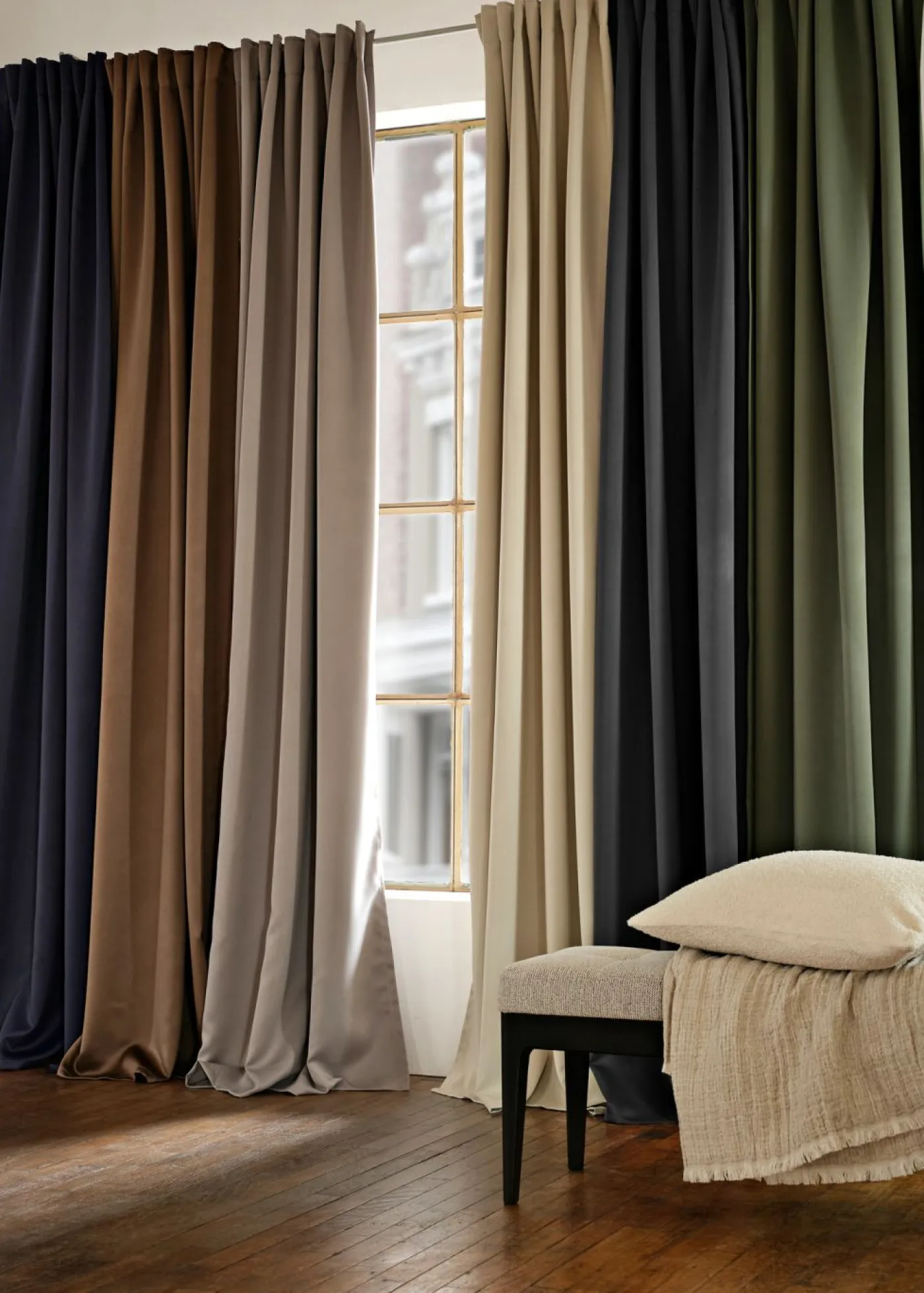 bonprix bonprix Muebles De Dormitorio·Cortinas Opacas|Cortinas Opacas>Cortina oscurecedora en varios tamaños (1 unidad) Negro